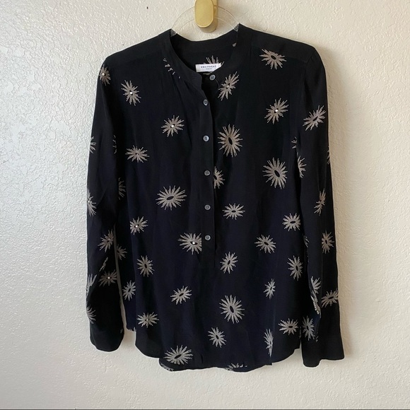 Equipment Ava silk black blouse size small - Picture 7 of 12